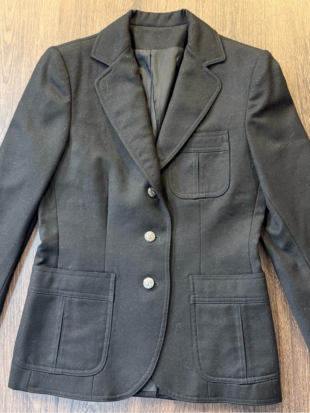 Weather Vane Classic Black Women's Blazer Jacket Wool Size 6